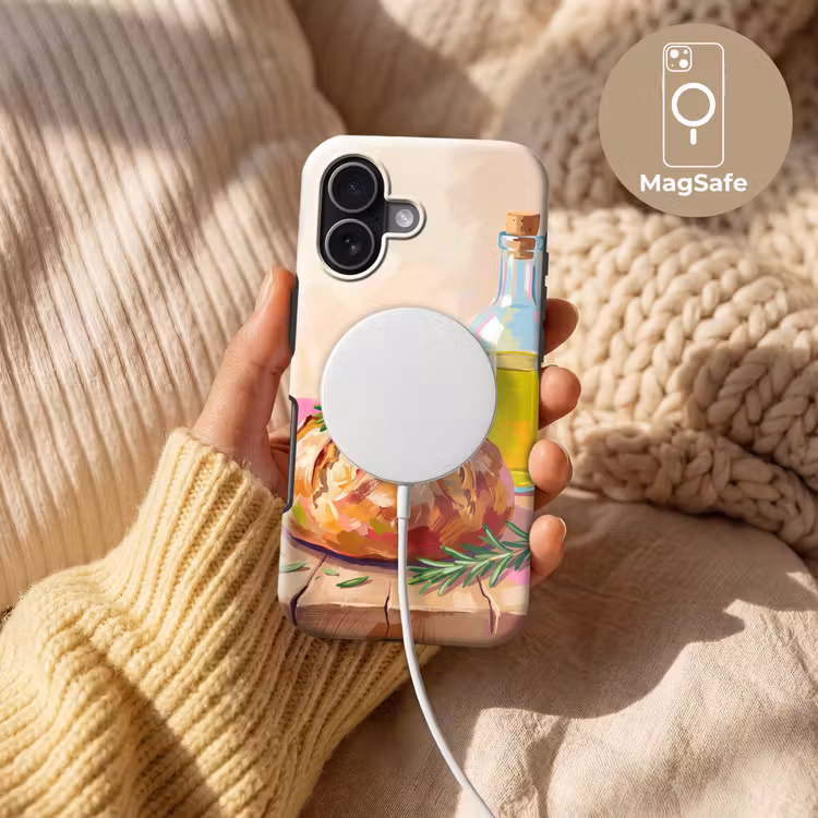 Eten - Brood - Olijfolie - Abstract - Keuken Toughcase MagSafe Apple iPhone 17 klein -USP_MagsafeV