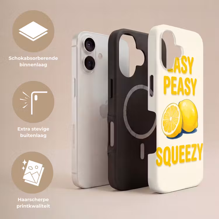 Eten - Citroenen - Keuken - Illustratie - Geel Toughcase MagSafe Apple iPhone 17 klein -USP_Lagen_NL