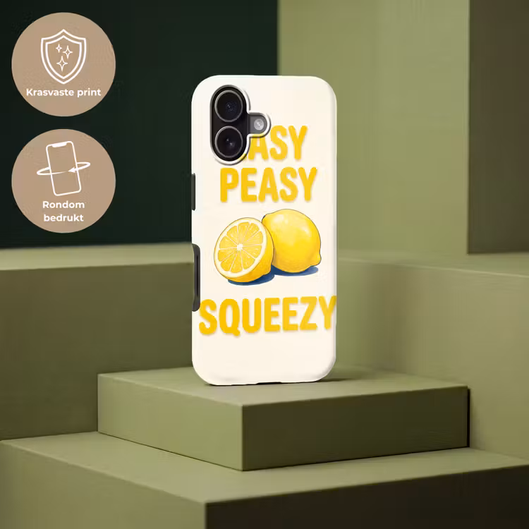 Eten - Citroenen - Keuken - Illustratie - Geel Toughcase MagSafe Apple iPhone 17 klein -USP_PrintM_NL