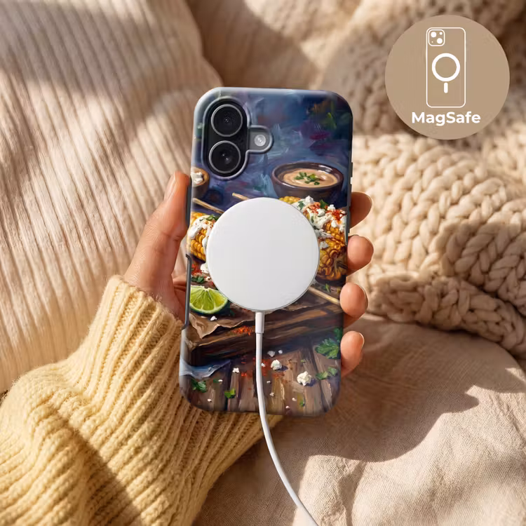 Eten - Maïs - Saus - Geschilderd - Geel Toughcase MagSafe Apple iPhone 17 klein -USP_MagsafeV