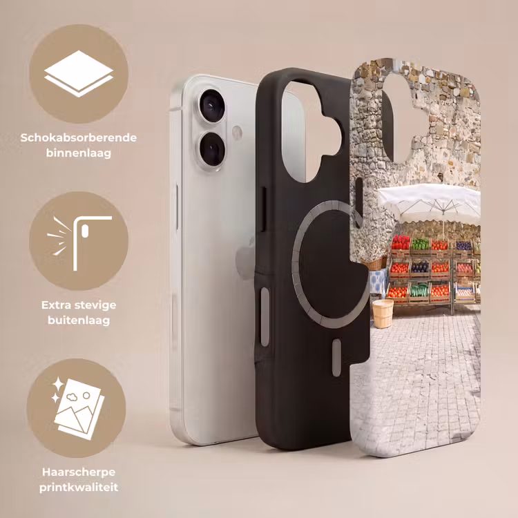 Telefoonhoesje Toughcase - Eten - Markt - Vers - Eten - Markt - Vers Toughcase MagSafe Apple iPhone 17 klein