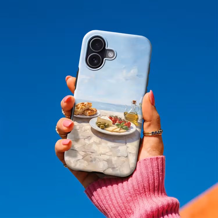 Eten - Middellandse Zee - Natuur - Geschilderd Toughcase MagSafe Apple iPhone 17 klein -Sfeer1V