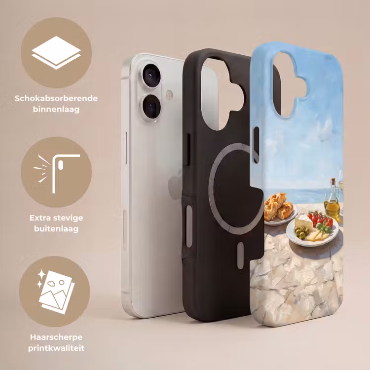 Eten - Middellandse Zee - Natuur - Geschilderd Toughcase MagSafe Apple iPhone 17 klein -USP_Lagen_NL