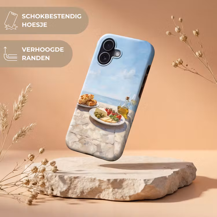 Eten - Middellandse Zee - Natuur - Geschilderd Toughcase MagSafe Apple iPhone 17 klein -USP_RandenV_NL