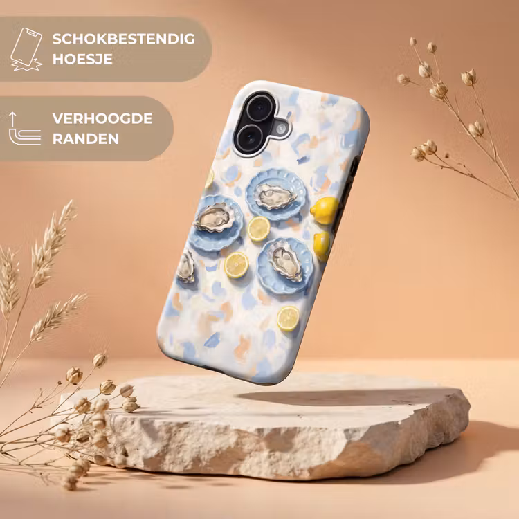 Eten - Oesters - Citroenen - Modern - Geel Toughcase MagSafe Apple iPhone 17 klein -USP_RandenV_NL