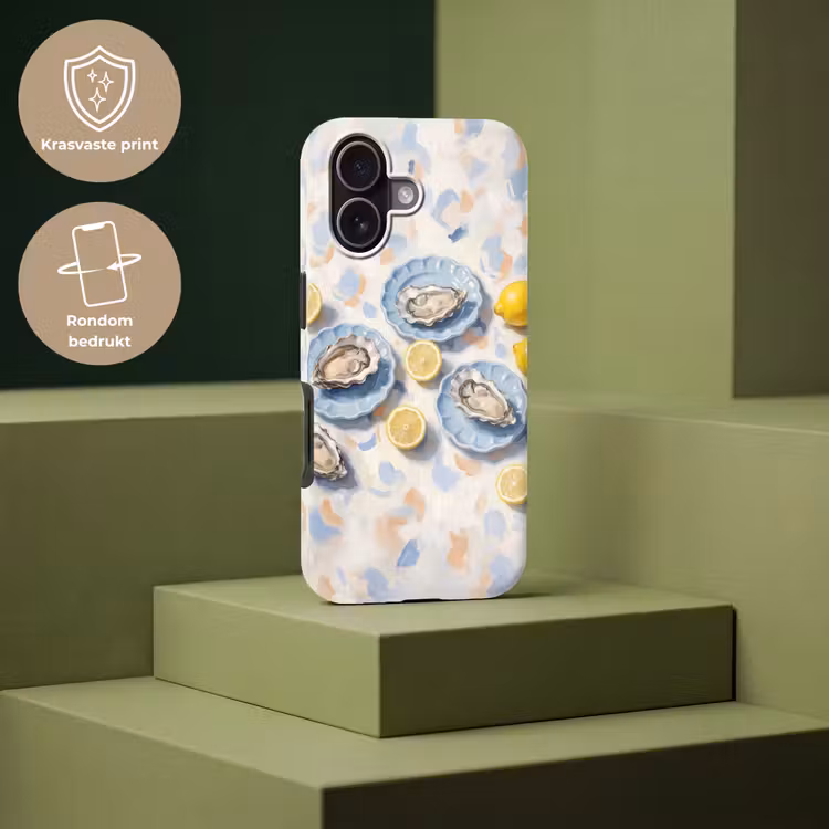 Eten - Oesters - Citroenen - Modern - Geel Toughcase MagSafe Apple iPhone 17 klein -USP_PrintM_NL