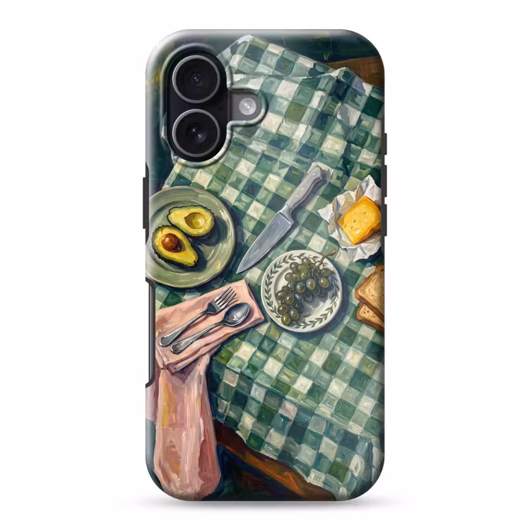 Eten - Ontbijt - Tafel - Modern - Groen Toughcase MagSafe Apple iPhone 17 klein -3d