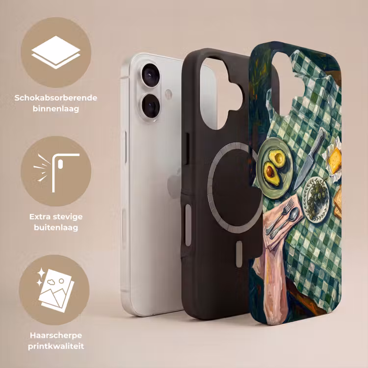 Eten - Ontbijt - Tafel - Modern - Groen Toughcase MagSafe Apple iPhone 17 klein -USP_Lagen_NL