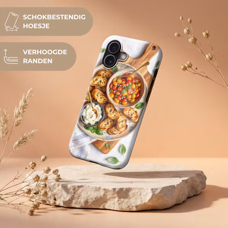 Eten - Tomaat - Brood - Kleurrijk - Keuken Toughcase MagSafe Apple iPhone 17 klein -USP_RandenV_NL