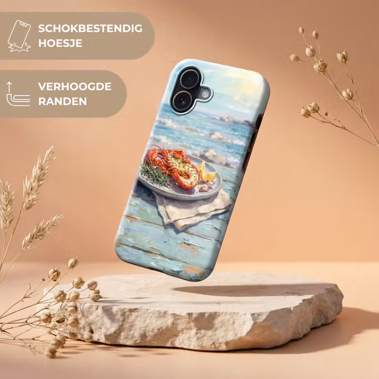 Eten - Zee - Kust - Modern - Blauw Toughcase MagSafe Apple iPhone 17 klein -USP_RandenV_NL