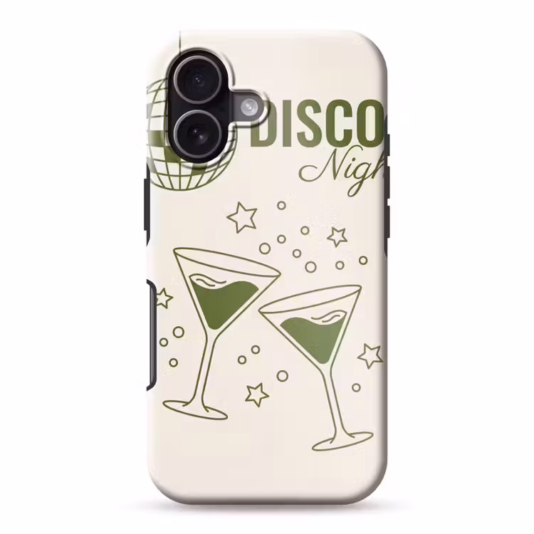 Feest - Disco - Drank - Illustratie - Groen Toughcase MagSafe Apple iPhone 17 klein -3d