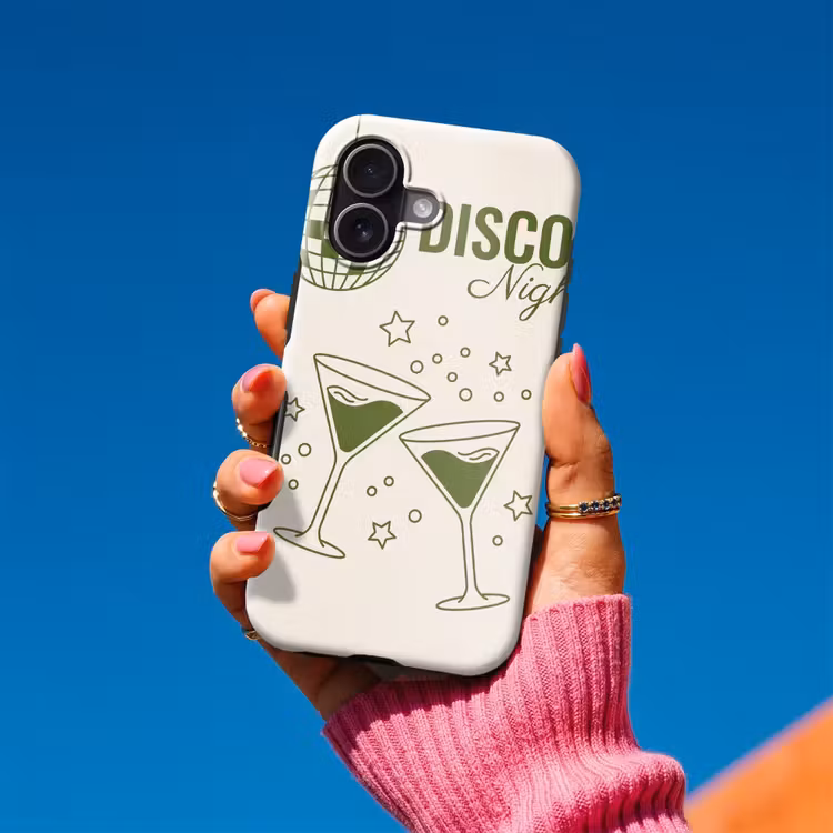 Feest - Disco - Drank - Illustratie - Groen Toughcase MagSafe Apple iPhone 17 klein -Sfeer1V