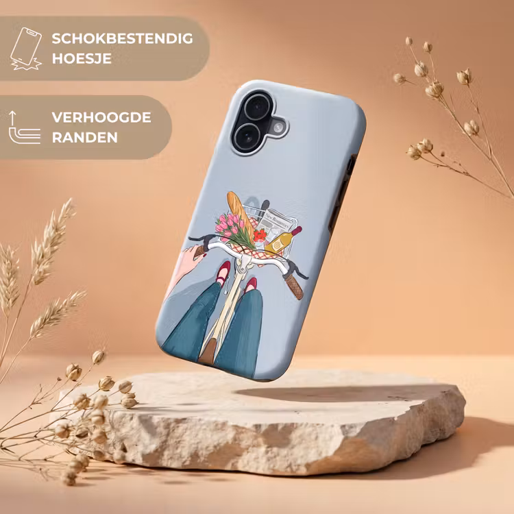 Fiets - Picknick - Zomer - Illustratie Toughcase MagSafe Apple iPhone 17 klein -USP_RandenV_NL