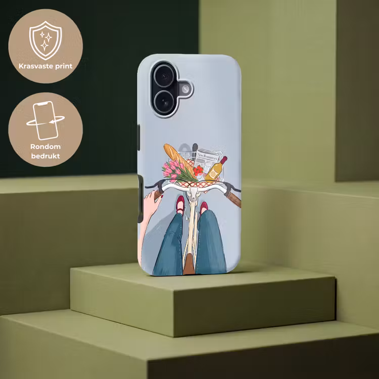Fiets - Picknick - Zomer - Illustratie Toughcase MagSafe Apple iPhone 17 klein -USP_PrintM_NL