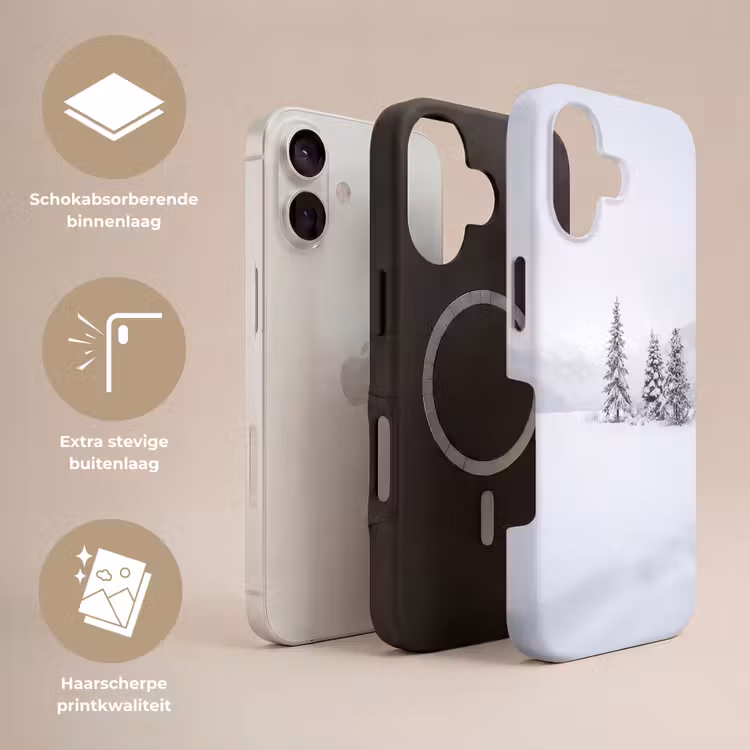 Fijnsparren - Sneeuw - Winter - Landschap - Stilte Toughcase MagSafe Apple iPhone 17 klein -USP_Lagen_NL