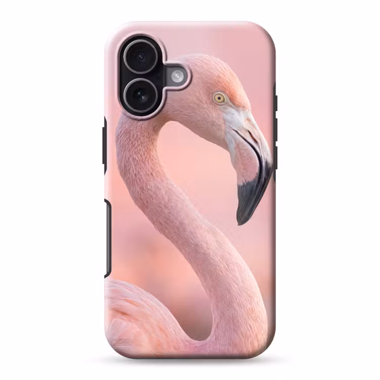 Flamingo - Portret - Roze Toughcase MagSafe Apple iPhone 17 klein -3d