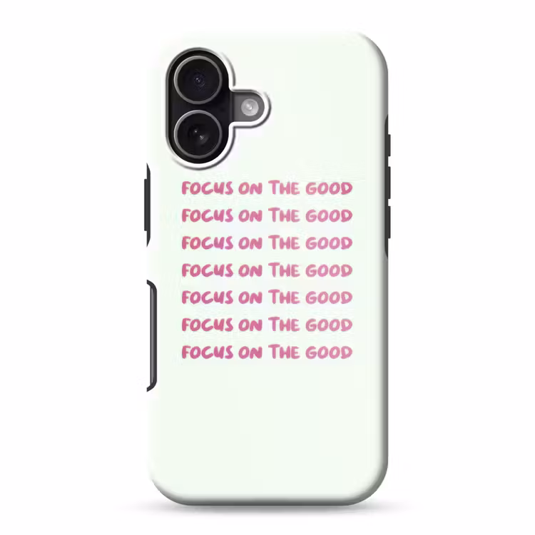 Focus on the good - Roze Toughcase MagSafe Apple iPhone 17 klein -3d