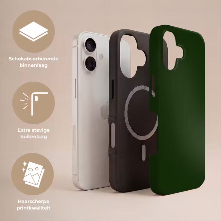 Forest - Green - Groen Toughcase MagSafe Apple iPhone 17 klein 1017 -USP_Lagen_NL