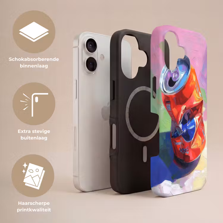 Frisdrank - Blik - Paars Toughcase MagSafe Apple iPhone 17 klein -USP_Lagen_NL