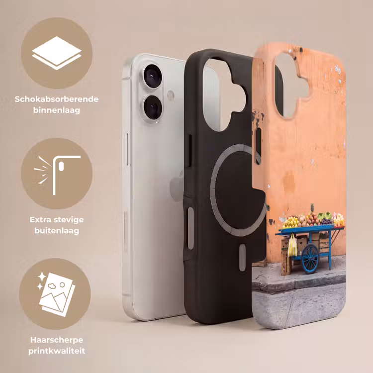 Telefoonhoesje Toughcase - Fruit - Kar - Straat - Fruit - Kar - Straat Toughcase MagSafe Apple iPhone 17 klein
