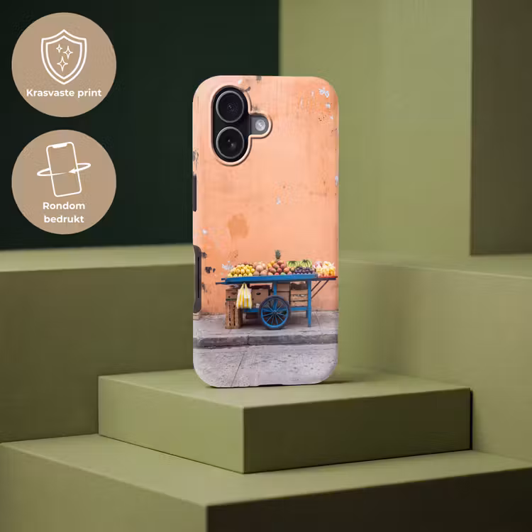 Telefoonhoesje Toughcase - Fruit - Kar - Straat - Fruit - Kar - Straat Toughcase MagSafe Apple iPhone 17 klein