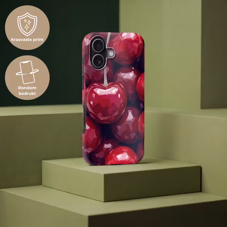 Fruit - Kersen - Eten - Modern - Rood Toughcase MagSafe Apple iPhone 17 klein -USP_PrintM_NL