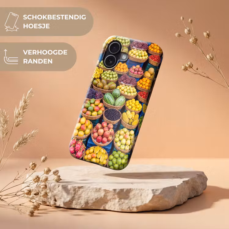 Telefoonhoesje Toughcase - Fruit - Markt - Kleurrijk - Fruit - Markt - Kleurrijk Toughcase MagSafe Apple iPhone 17 klein
