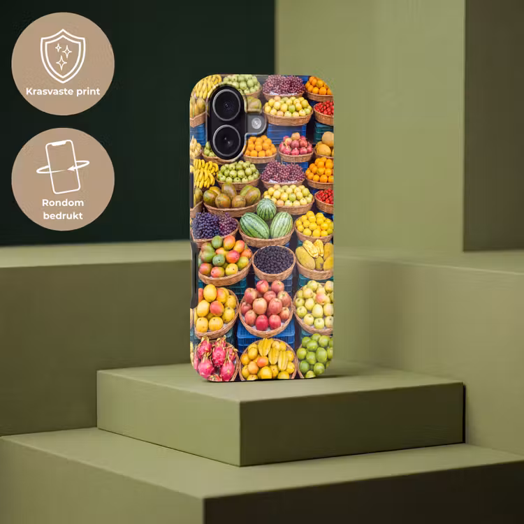 Telefoonhoesje Toughcase - Fruit - Markt - Kleurrijk - Fruit - Markt - Kleurrijk Toughcase MagSafe Apple iPhone 17 klein