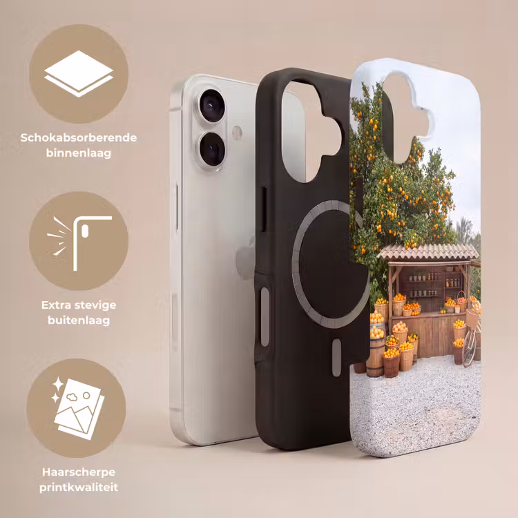 Telefoonhoesje Toughcase - Fruit - Markt - Landelijk - Fruit - Markt - Landelijk Toughcase MagSafe Apple iPhone 17 klein