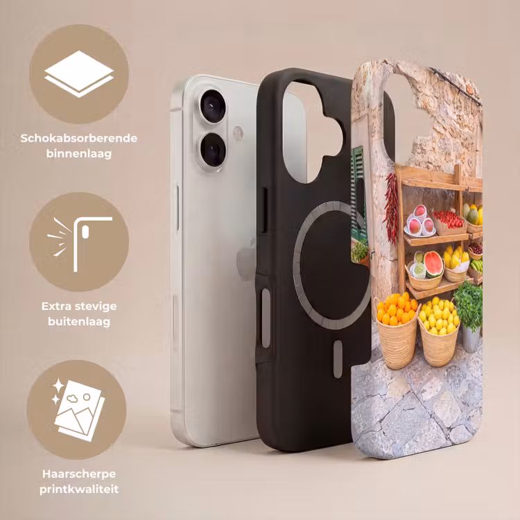 Telefoonhoesje Toughcase - Fruit - Markt - Vers - Fruit - Markt - Vers Toughcase MagSafe Apple iPhone 17 klein