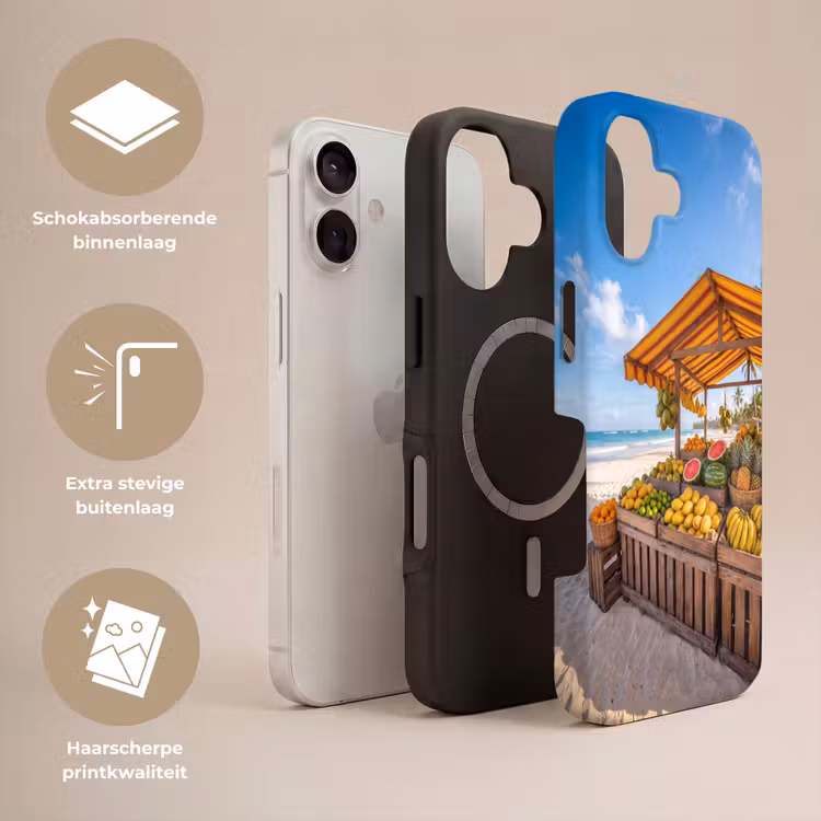 Telefoonhoesje Toughcase - Fruit - Strand - Tropisch - Fruit - Strand - Tropisch Toughcase MagSafe Apple iPhone 17 klein
