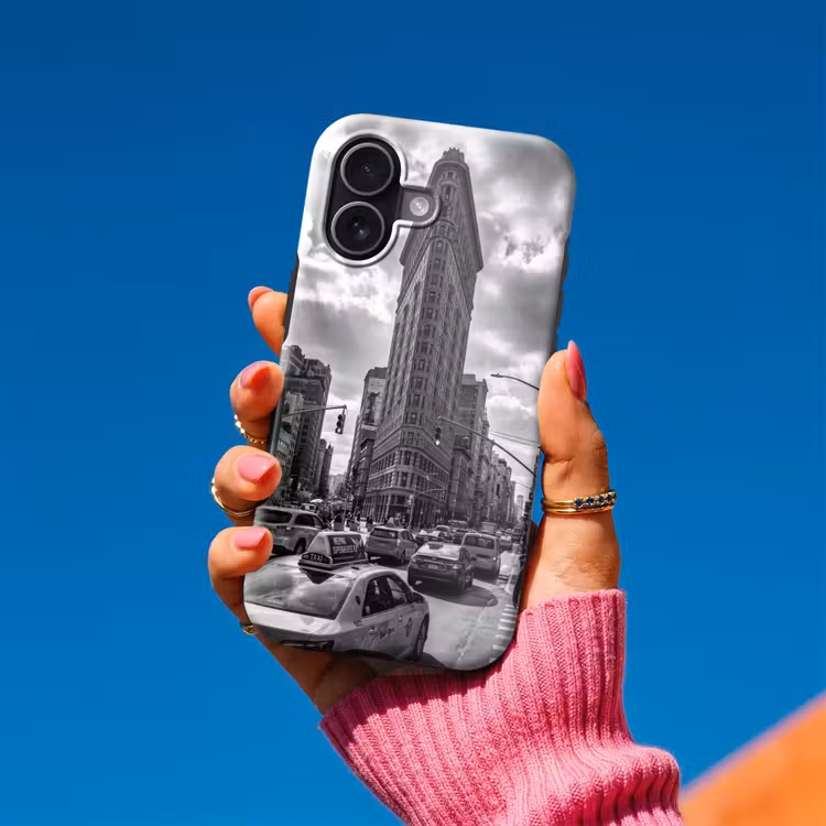 Gebouw - Hoogbouw - Stad - Architectuur - Zwart-wit Toughcase MagSafe Apple iPhone 17 klein -Sfeer1V