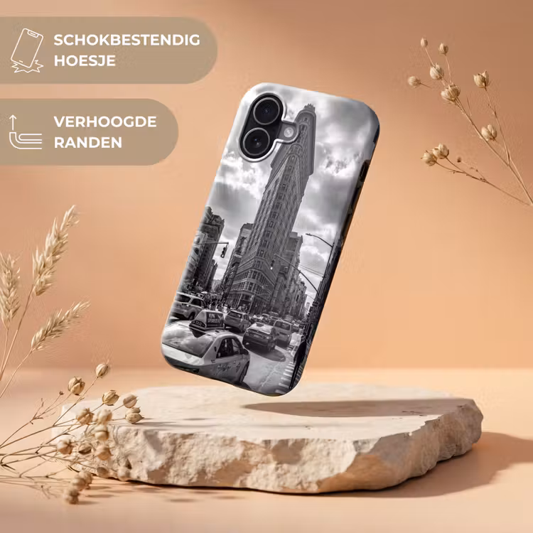 Gebouw - Hoogbouw - Stad - Architectuur - Zwart-wit Toughcase MagSafe Apple iPhone 17 klein -USP_RandenV_NL