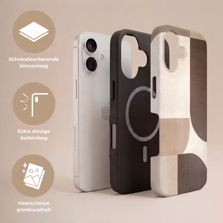 Geometrisch - Geweven structuur - Modern Toughcase MagSafe Apple iPhone 17 klein -USP_Lagen_NL