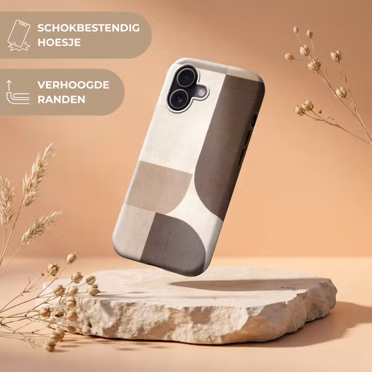 Geometrisch - Geweven structuur - Modern Toughcase MagSafe Apple iPhone 17 klein -USP_RandenV_NL