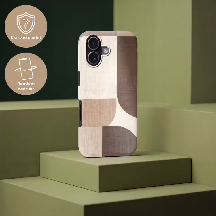 Geometrisch - Geweven structuur - Modern Toughcase MagSafe Apple iPhone 17 klein -USP_PrintM_NL
