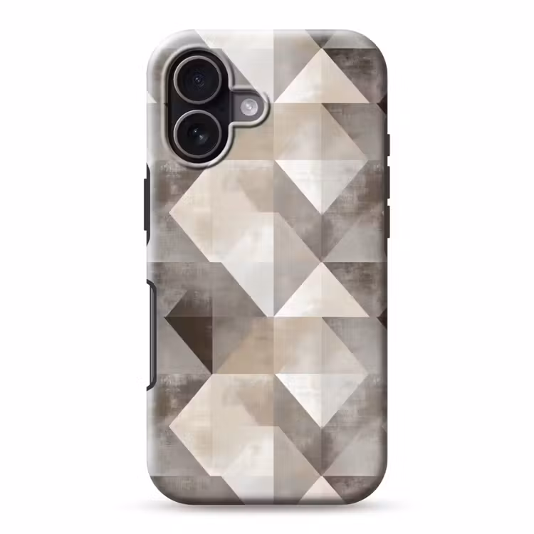 Geometrisch - Motief - Aardetinten Toughcase MagSafe Apple iPhone 17 klein 1017 -3d