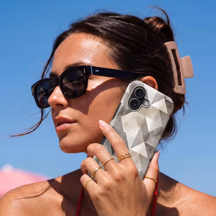 Geometrisch - Motief - Aardetinten Toughcase MagSafe Apple iPhone 17 klein 1017 -Sfeer2V