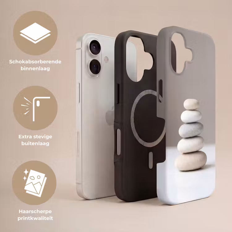 Gestapelde - Stenen - Grijs Toughcase MagSafe Apple iPhone 17 klein -USP_Lagen_NL