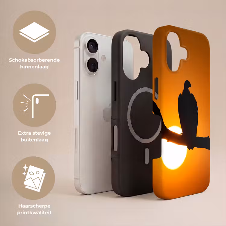 Gier - Tak - Zon - Oranje Toughcase MagSafe Apple iPhone 17 klein -USP_Lagen_NL