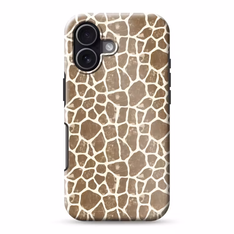 Giraf - Klassiek - Bruin Toughcase MagSafe Apple iPhone 17 klein 1017 -3d