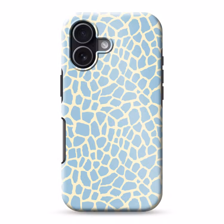 Giraf - Modern - Blauw Toughcase MagSafe Apple iPhone 17 klein 1017 -3d