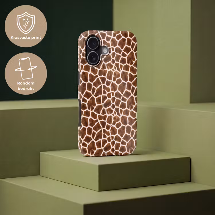 Giraf - Vacht - Klassiek - Bruin Toughcase MagSafe Apple iPhone 17 klein -USP_PrintM_NL