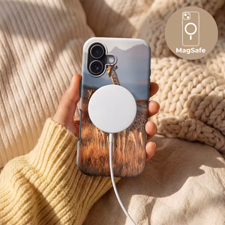 Giraffen - Hoog gras - Acaciabomen Toughcase MagSafe Apple iPhone 17 klein -USP_MagsafeV