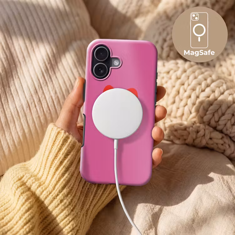 Girl power - Hart - Roze - Rood Toughcase MagSafe Apple iPhone 17 klein -USP_MagsafeV