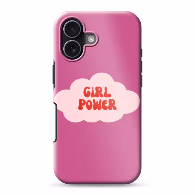 Girl power - Wolk - Roze Toughcase MagSafe Apple iPhone 17 klein -3d