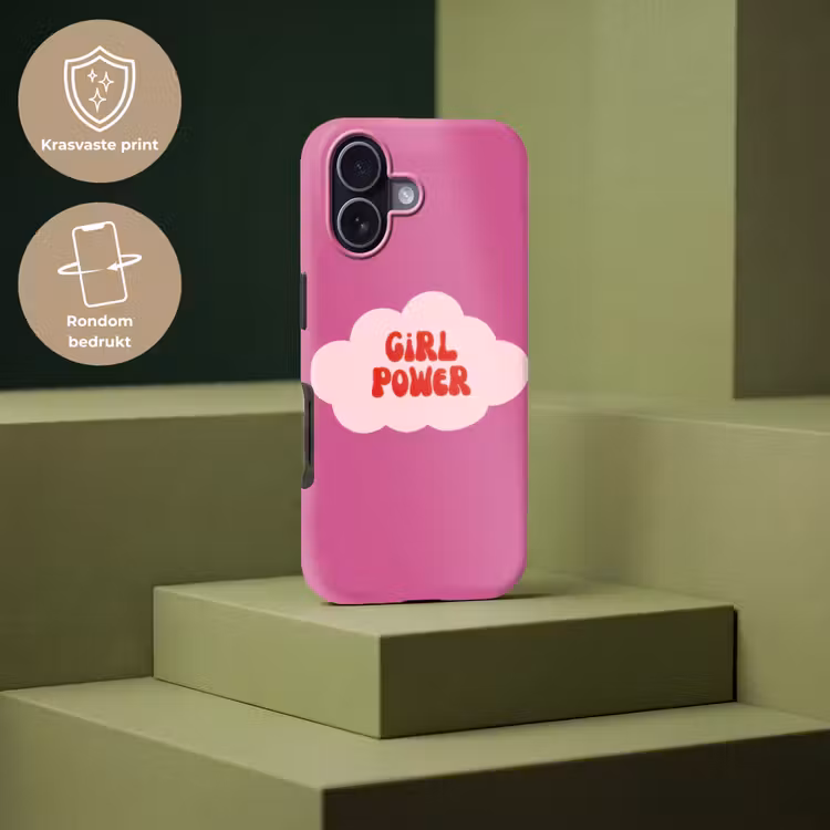 Girl power - Wolk - Roze Toughcase MagSafe Apple iPhone 17 klein -USP_PrintM_NL