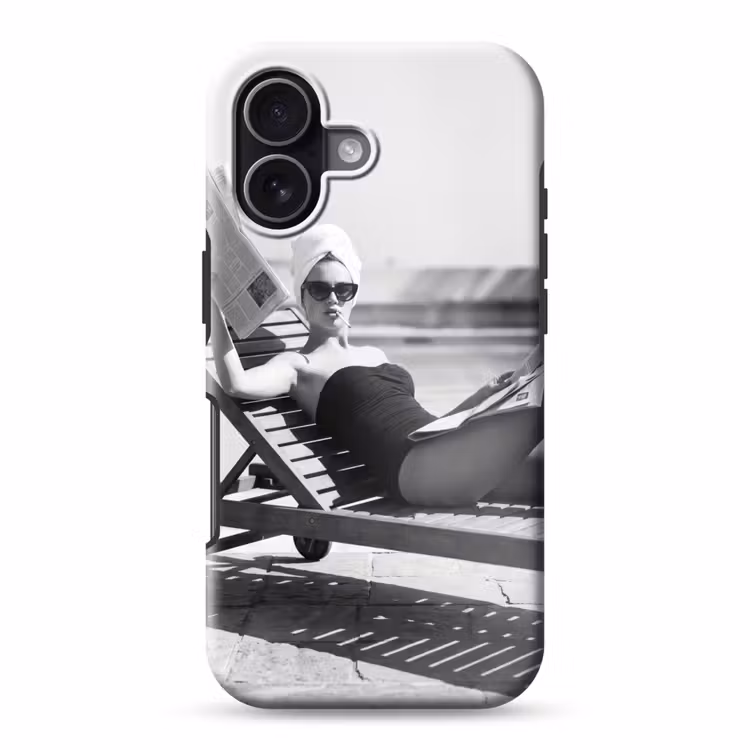 Glamour - Modern - Zwart - Wit Toughcase MagSafe Apple iPhone 17 klein -3d