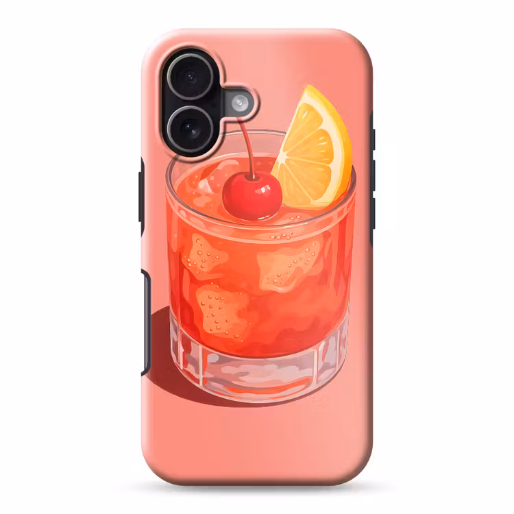 Glas - Ijsblokjes - Citroen - Kers Toughcase MagSafe Apple iPhone 17 klein -3d