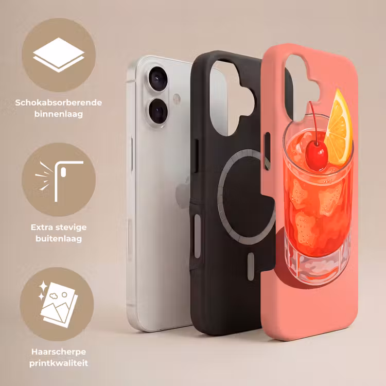 Glas - Ijsblokjes - Citroen - Kers Toughcase MagSafe Apple iPhone 17 klein -USP_Lagen_NL